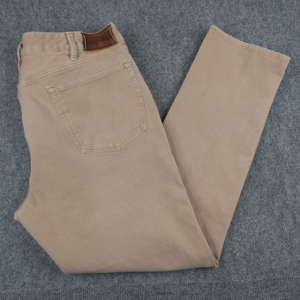 VTG Polo Ralph Lauren Pants Mens 36x32 Tan Stretch Slim Fit Khaki Chino Trousers